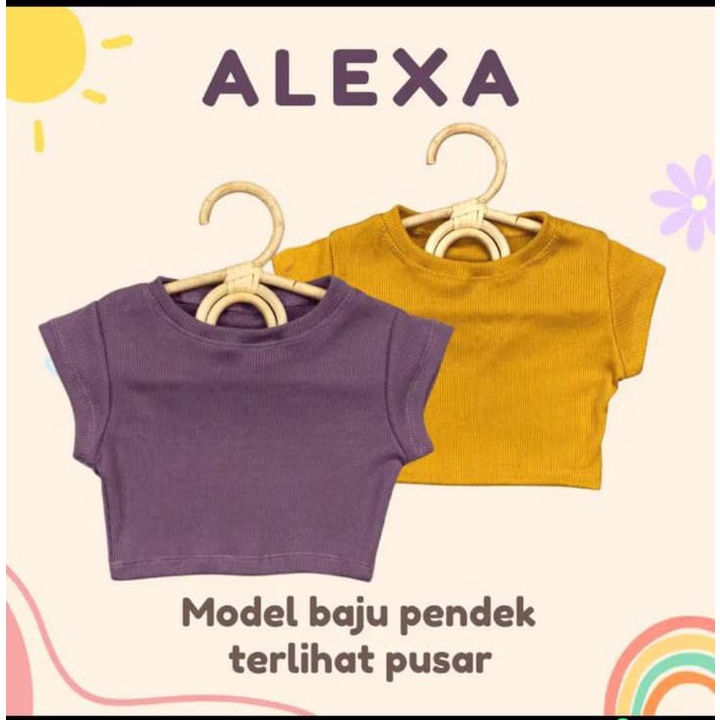 ZASKIYA - Kaos Anak Alexa Crop Tee Anak / Atasan Anak Perempuan Usia 1-4 tahun