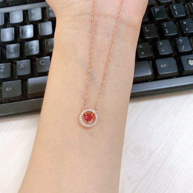 Kalung Rantai Pendek Dengan Liontin Hati / Lingkaran Untuk Wanita | Kalung Rantai Dengan Liontin Hati Aksen Berlian Imitasi Untuk Wanita | Kalung Bentuk Hati |  Kotak Hadiah Valentine / Ulang Tahun