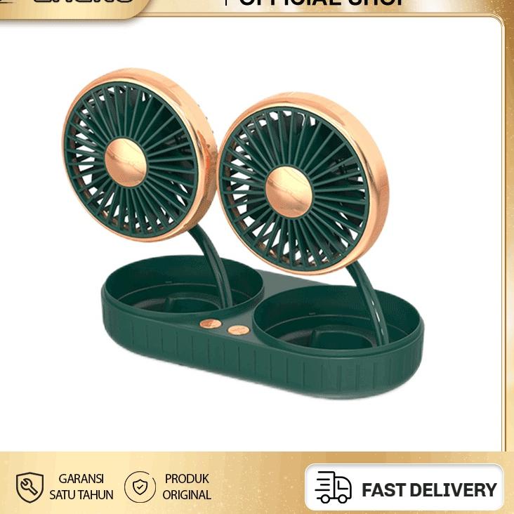 ☺ ZACRO kipas Angin mobil /kipas angin mini /kipas angin portable/Double Headed Fan Mobil /kipas Mob