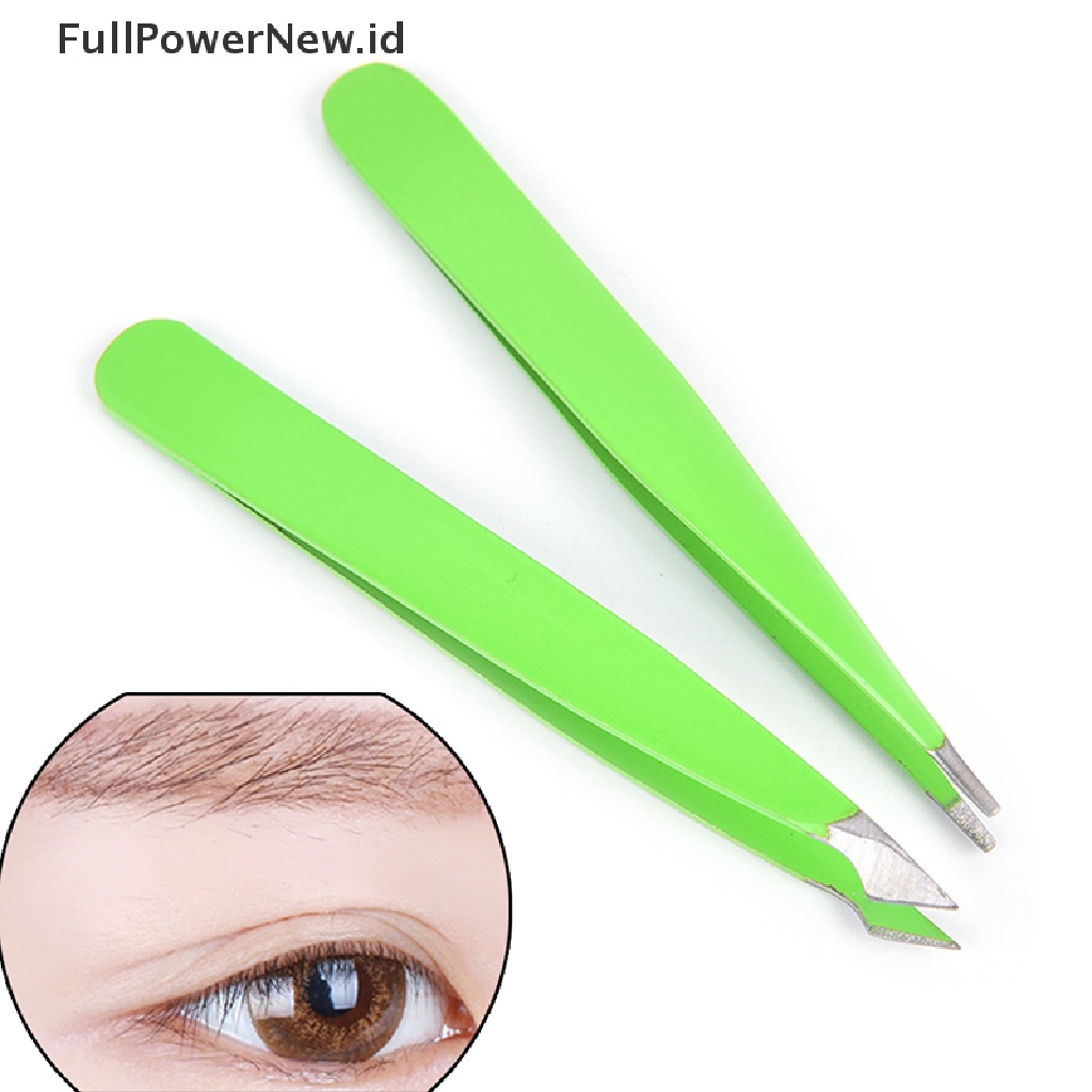 Power 2Pcs/Set Hijau Penghilang Bulu Penjepit Alis Mata Klip Alis Kecantikan Makeup Tools ID
