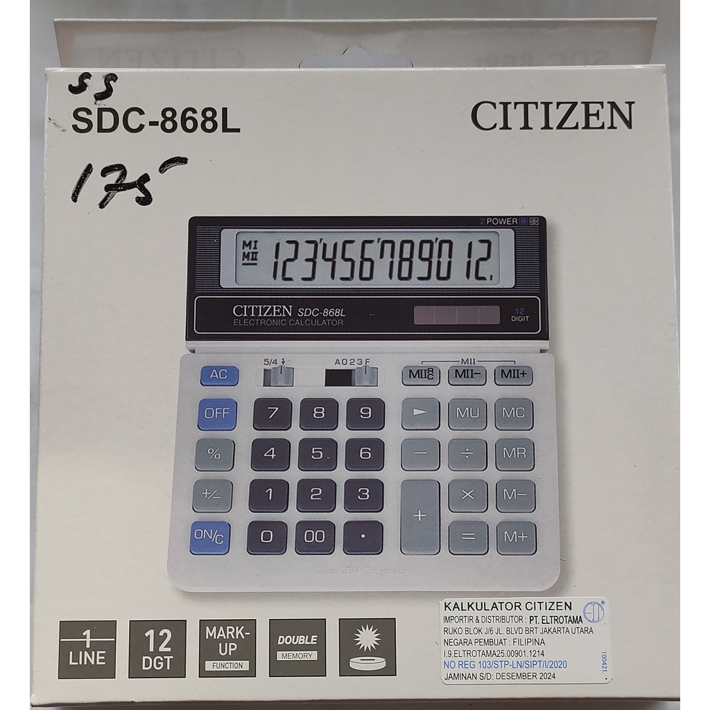 

kalkulator Citizen SDC-868L