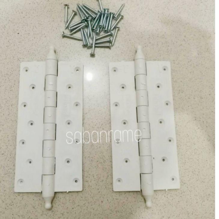 Terkini!! ENGSEL PINTU PLASTIK MURIKO 6 INCH U/PINTU KAMAR MANDI ENGSEL PVC ☘gyg»