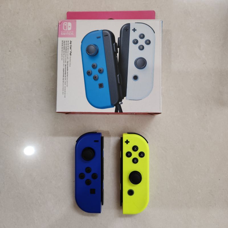 Nintendo Switch Joycon Blue Neon Yellow Joy Con Kuning Biru Preloved