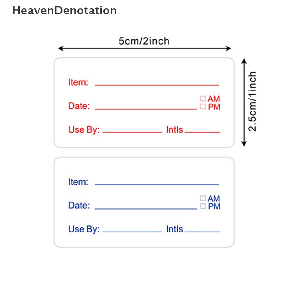 [HeavenDenotation] 500pcs label Kemasan Kontainer Tanggal Penyimpanan Kulkas er Dapur HDV