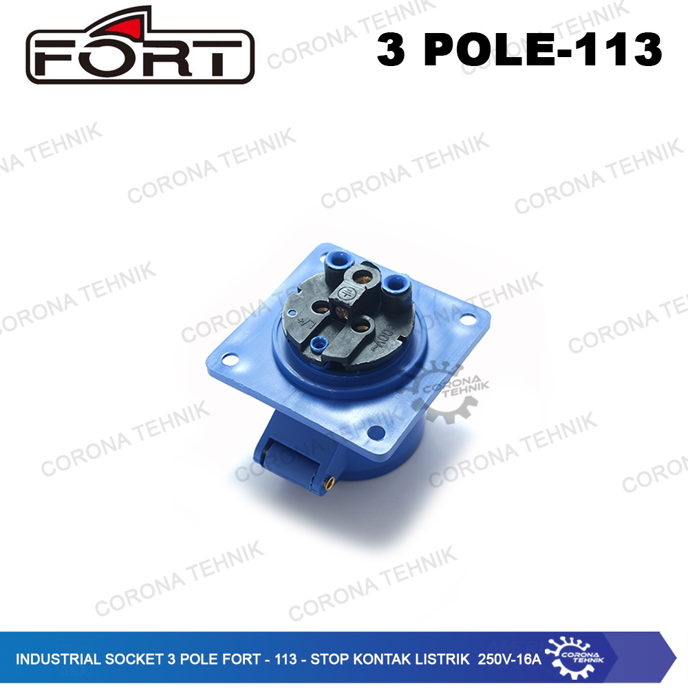 FORT - 113 - Stop Kontak Listrik 250V - 16A Industrial Socket 3 Pole