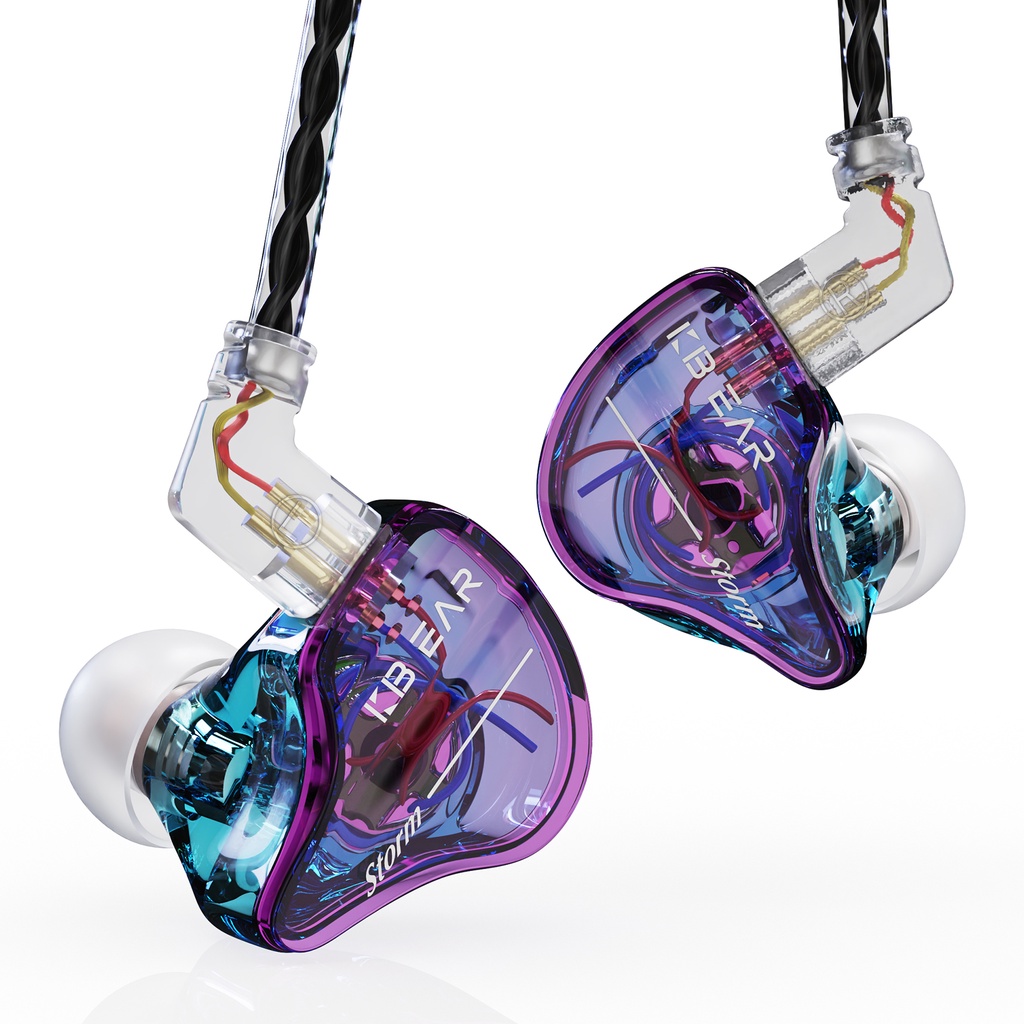 Kbear Storm Single Dynamic Driver In-ear Monitor 2Pin Earphone Kabel HiFi Headphone Jazz Rock Music Headset Sport Fashion Earbud