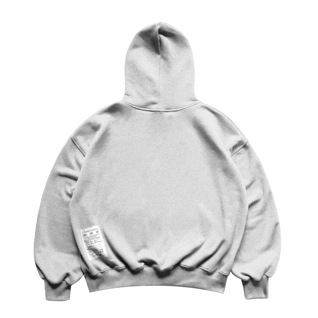 YESZY.MFG Boxy Fit Sport Grey Hoodie (375 GSM)