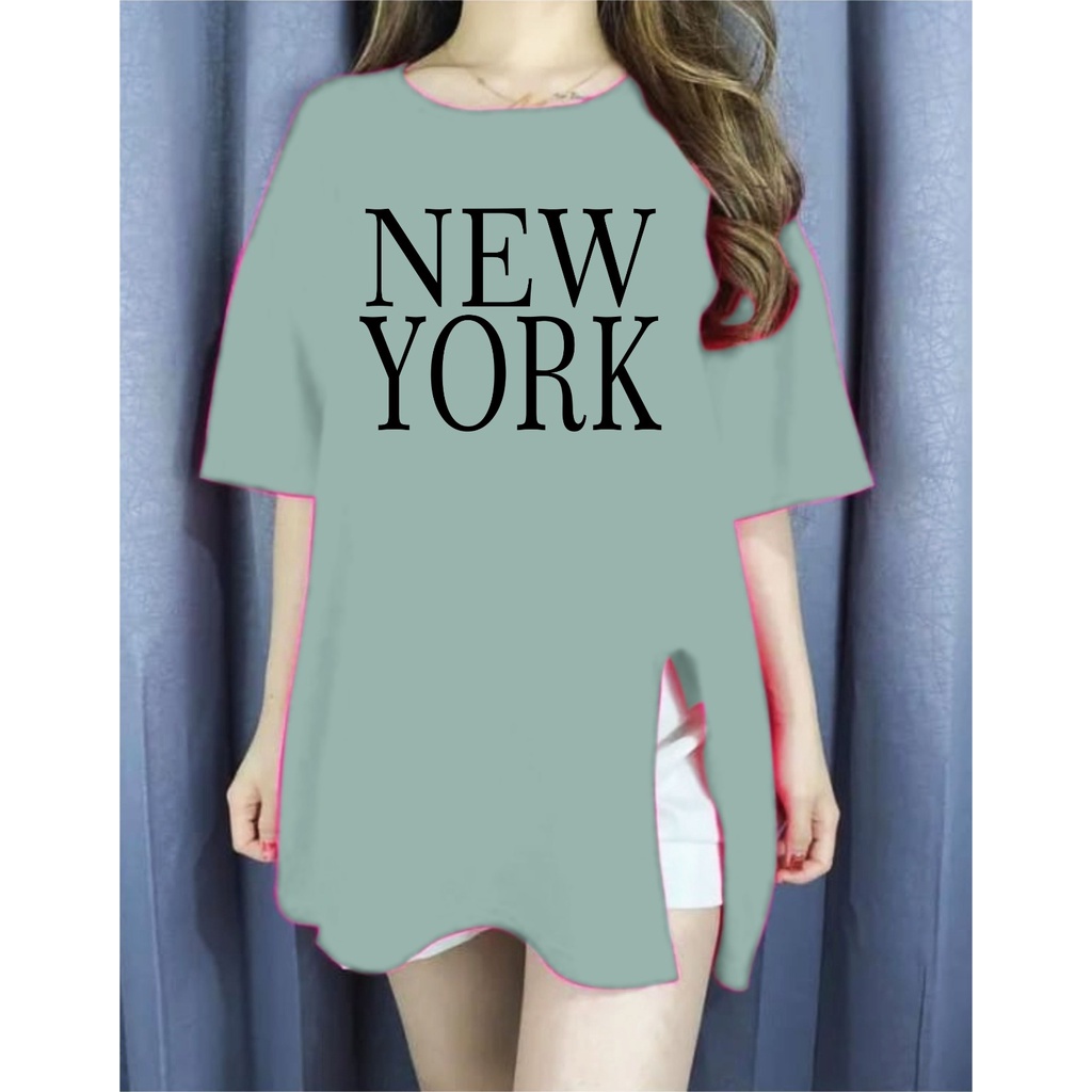 KAOS OVERSIZE NEWYORK BELAH SAMPING KIRI