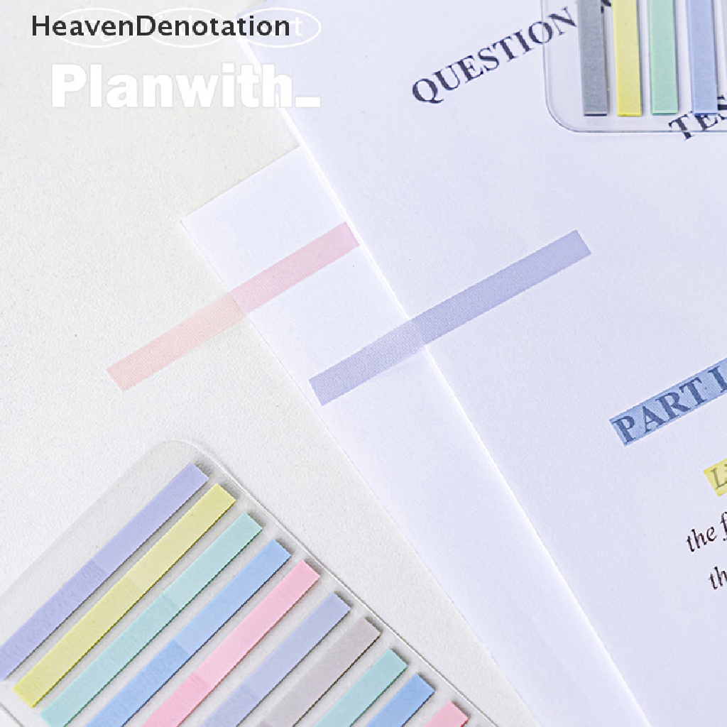 [HeavenDenotation] 300/160lembar Slim Index Stiker Set PET Warna Transparan Sticky Notes Paster Sticker Memo Sticky Notes Tag Buku Penanda Titik Alat Tulis HDV