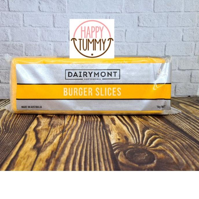 

➯ Dairymont red cheddar slice keju burger 84slice 1kg kemasan ori slices ☇