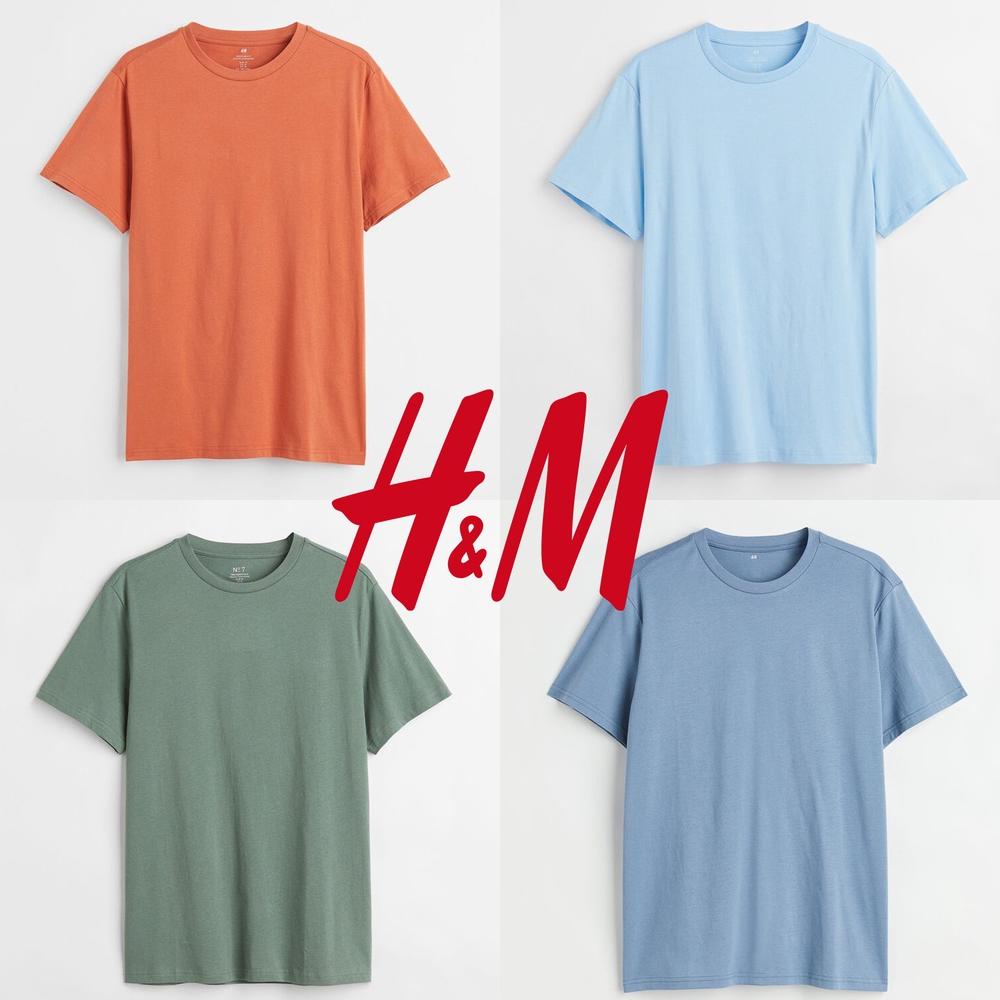 kaos putih polos|kaos polos|kaos|kaos pria Kaos H&M Regular Fit  / Kaos Polos H&M /Baju Polos Pria W
