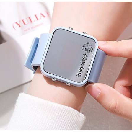 JAM TANGAN WANITA PRIA DIGITAL LED GLASS KOREA STYLE