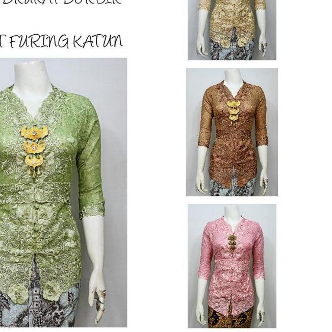 ℮ Indah ABAYA KEBAYA BRUKAT BORDIR ENCIM MODERN LENGAN 7/8 Furing Katun KEBAYA WISUDA KEBAYA KATUN K