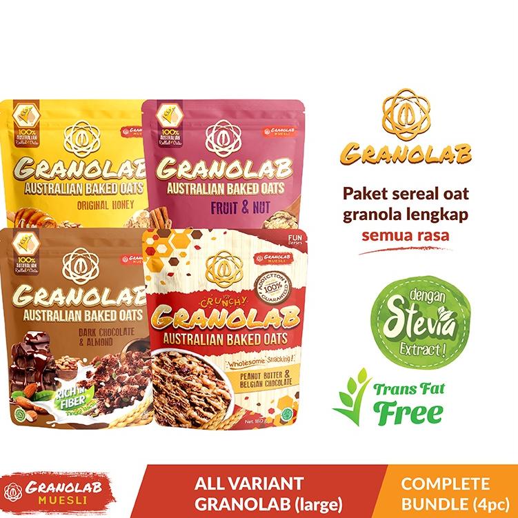 

☛ Paket Granolab All Varian Granola 4 x 210 gr ♢