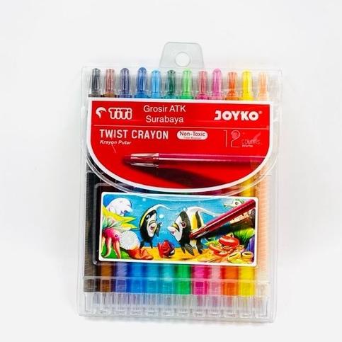 

M34 Crayon / Krayon / Oil Pastel Putar TITI Joyko Putar 12 Warna Panjang PRODUCT TERLARIS ₩