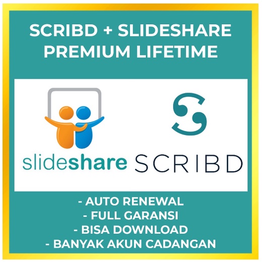 SlideShare + Scribd Lifetime Premium Akun 1bulan