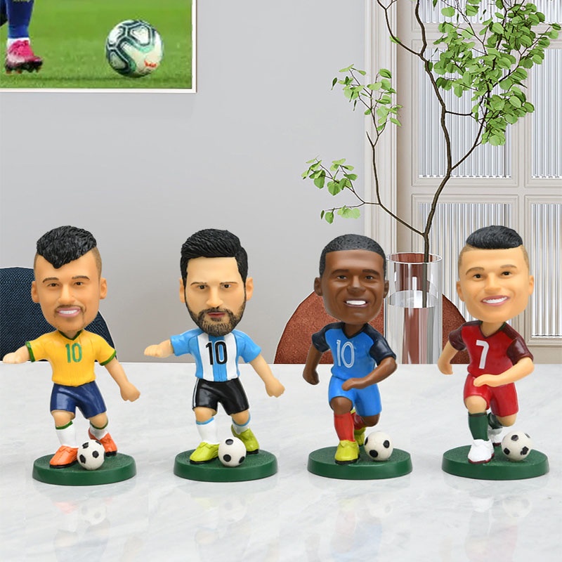 Carton Lionel Messi Action Figures Kylian Mbappé Neymar Toy Kids Xmas Gift