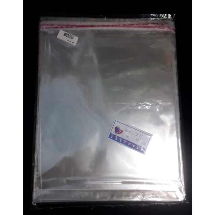 PLASTIK OPP SEAL / OPP 22 CM DAN OPP 22.5 CM@100 LBR
