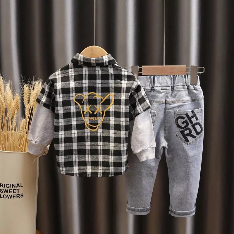 SETELAN ANAK USIA 1-5 TAHUN PAKAIAN ANAK LAKI-LAKI DAN PEREMPUAN MOTIF KEMEJA FLANEL DENIM TERBARU KEMEJA CASUAL SEHARI-HARI TERLARIS HARGA GROSIR FASHION TERPOPULER OUTFIT KEKINIAN 2022