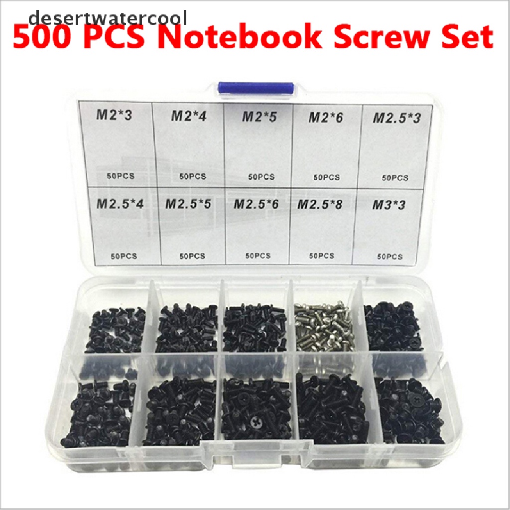 Deid 500pcs Sekrup laptop Komputer set universal screw m2 m2.3 m3 Martijn