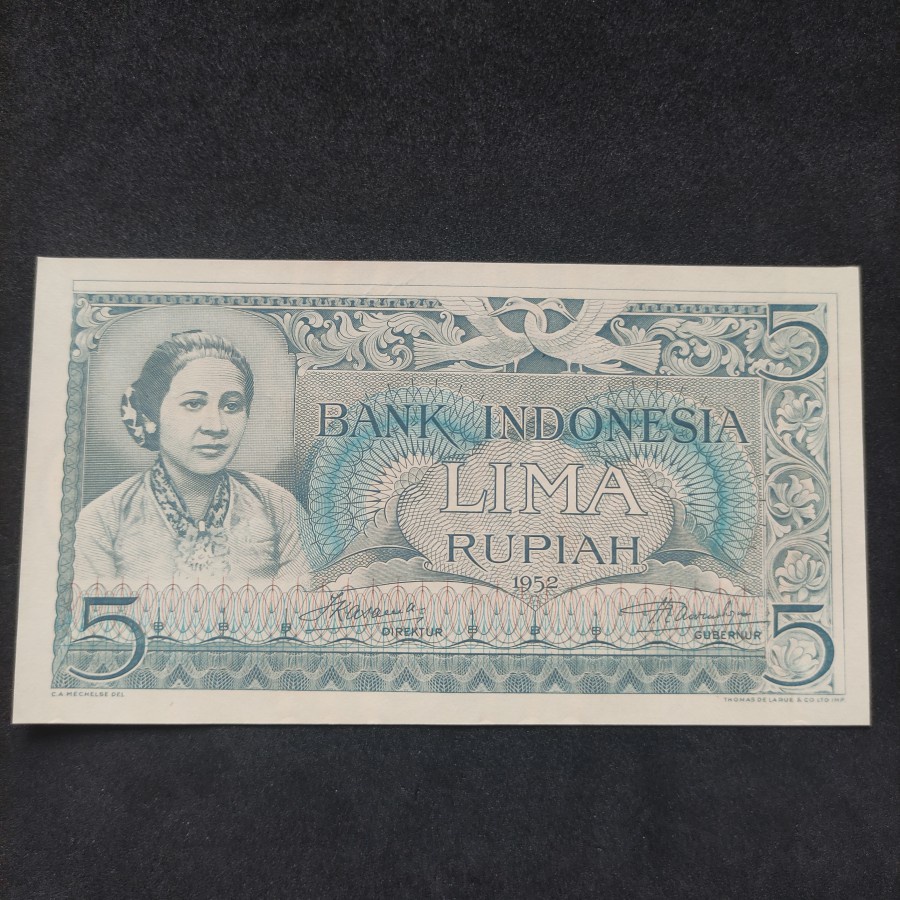 Uang Kuno 5 Rupiah Kartini Seri Budaya 1952 AUNC-UNC
