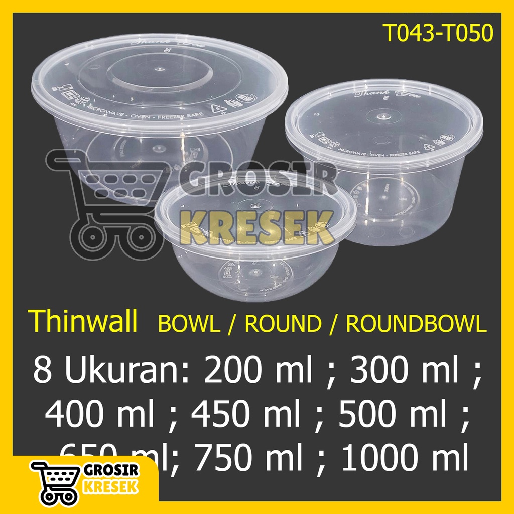 [DISC] A70 Thinwall Victory Round Bowl isi 25 Tepak Plastik Murah ALLSIZE VARIAN ( ukuran 200 - 300 