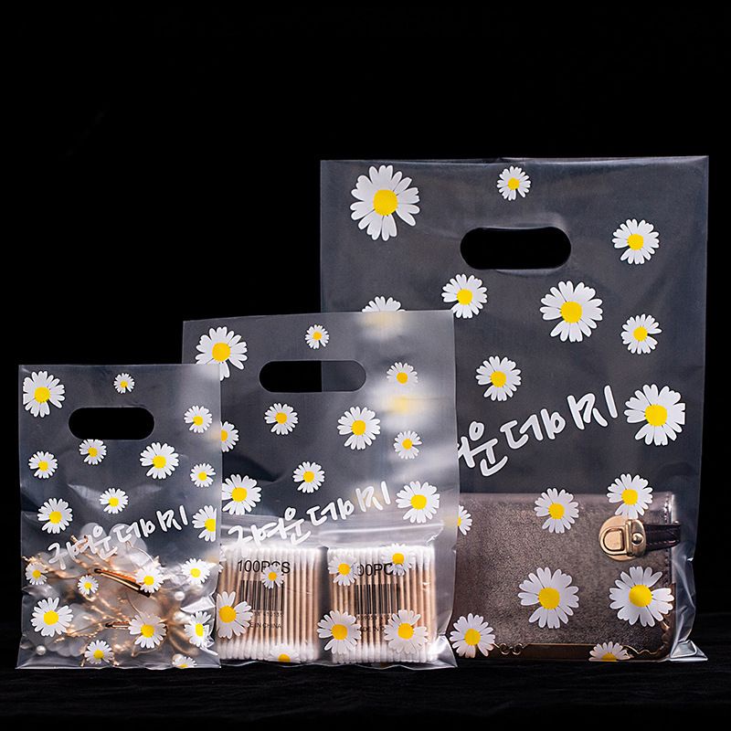 KANTONG PLASTIK TENTENG AKSESORIES/SOUVENIR HADIAH DAISY KOREA 귀벼운 데이지