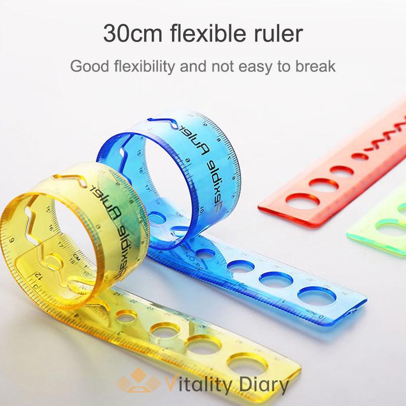 

【COD❤️】30cm Penggaris Lunak Dilipat Portabel Flexible Ruler Alat tulis-VDY