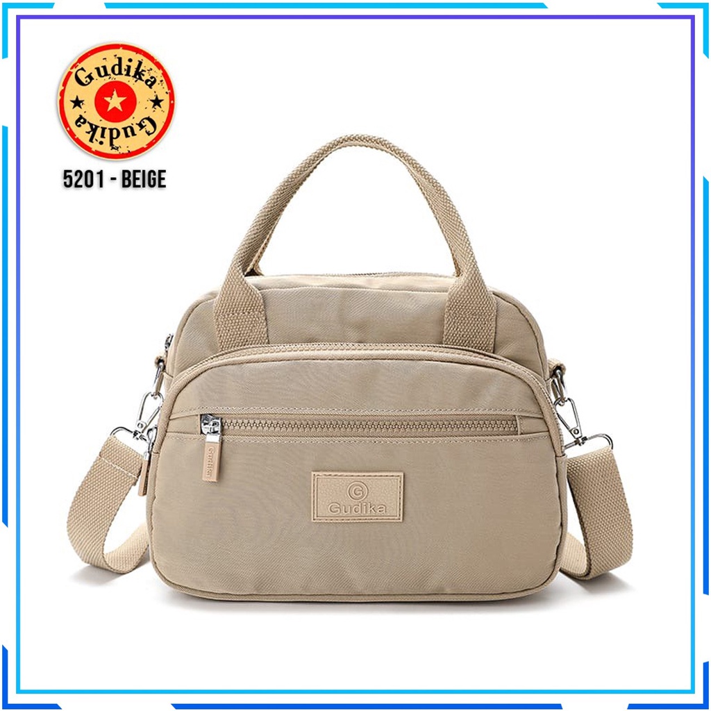 GUDIKA 5201 - Tas Selempang Wanita Kekinian Import Original Terbaru  Bahan Nilon Waterproof Anti Air Sling Bag Premium Korea bisa muat banyak barang banyak slot kocek terlaris - tas wanita - tas cewek - tas kerja - tas kondangan - gudika bag - tas gudika