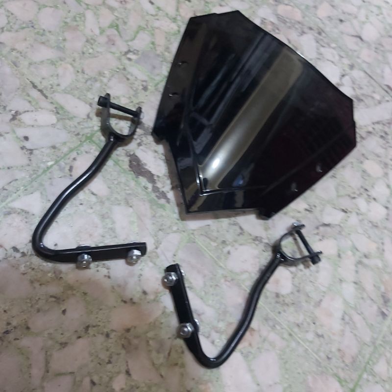 visor xride, visor motor trondlol, visor xride hitam universal bahan tebal