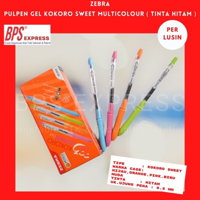 

Terlaris Pen / Ballpaint Zebra Kokoro Sweet Tinta Hitam*Per Lusin
