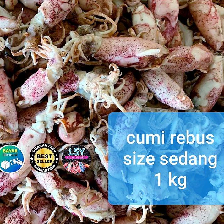 

✺ ikan asin cumi rebus / sotong rebus size sedang 1kg ✶