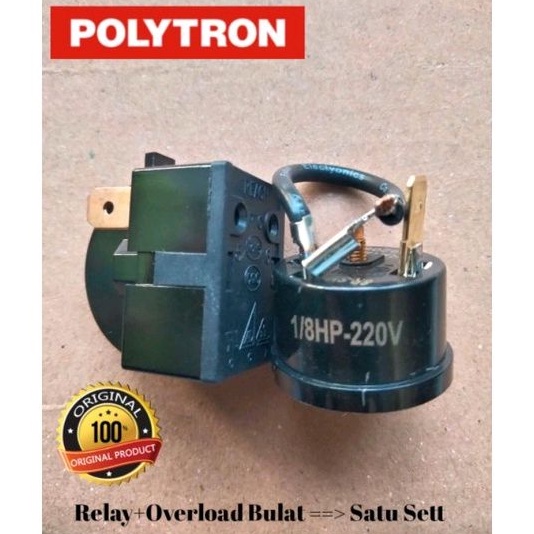 RELAY - Rilay PTC Overload Bulat Kulkas 1 Pintu POLYTRON | Satu Sett