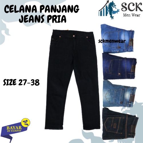 sck - Celana Jeans Pria CRV Reguler Model Standar Warna Garment / Celana Denim Cowok Reguler Pria Murah - sckmenwear GROSIR