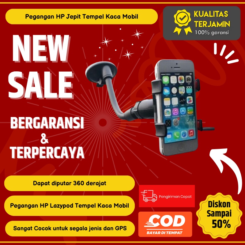 Holder Hp Mobil Phone Car Stand Dashboard Jepit Handphone Tempelan Di Standing Tablet Jepitan 360 De