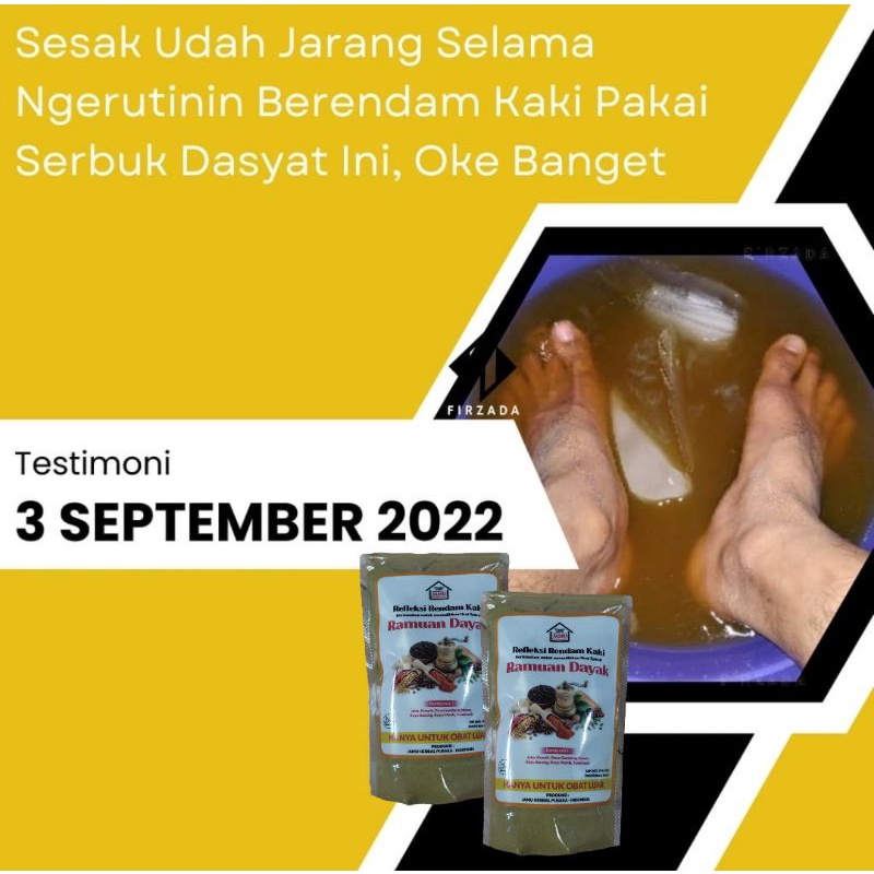 Ramuan dayak refleksi rendam kaki herbal dasyat