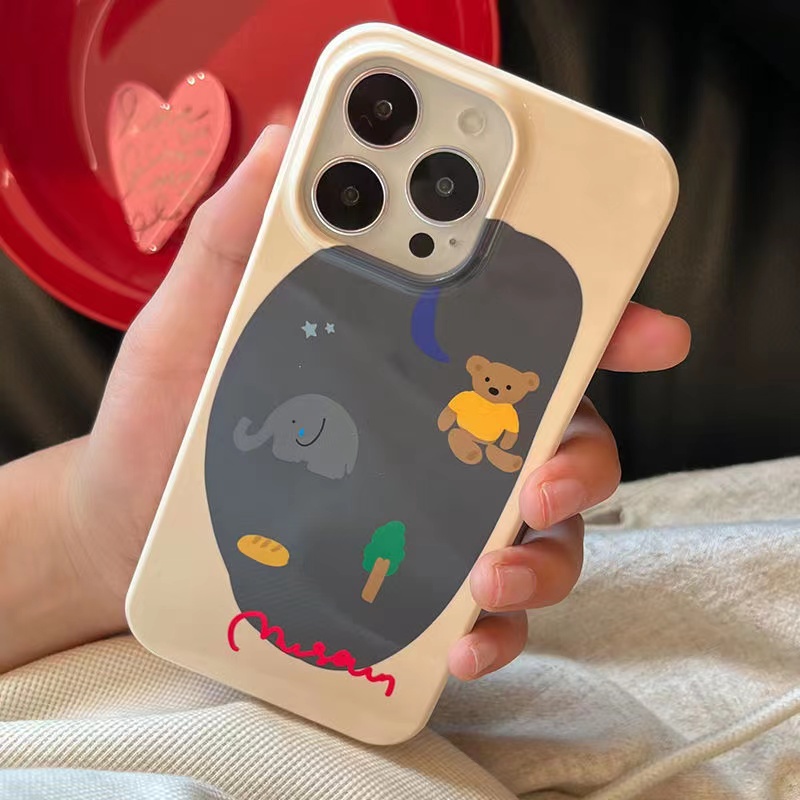Ins Childlike Paradise Cocok Untuk Iphone14 14pro 14plus 13 13pro 13prm iPhone 11 7Plus 8Plus Xr XS 13 12 Pro Max Empat Sudut Casing Ponsel Tahan Guncangan