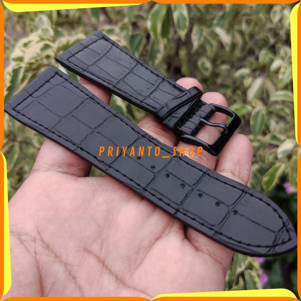 Strap Tali Jam Tangan Kulit 30mm Hitam