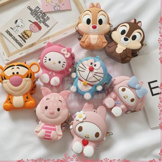 ♦ TAS JELLY ANAK RUBBER KOTAK KARAKTER IMPORT | TAS SELEMPANG ANAK KARAKTER ➣