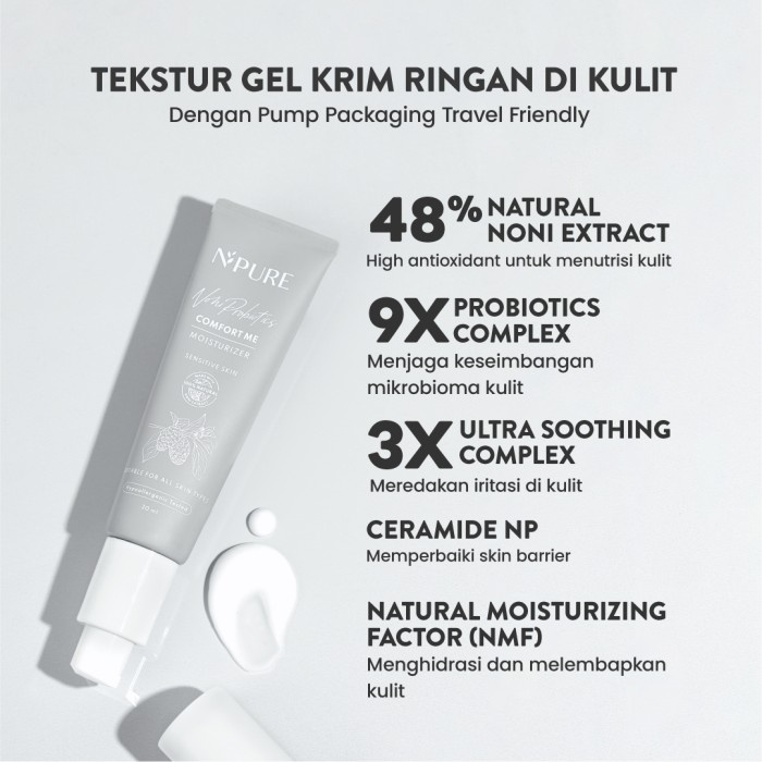 NPURE NONI PROBIOTICS &quot;COMFORT ME&quot; MOISTURIZER Moisturiser Pelembab Wajah