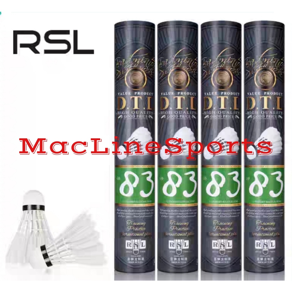 BADMINTON SHUTTLECOCK DTL 83 BY RSL ORIGINAL RSL COCK | KOK BADMINTON | BOLA BULUTANGKIS