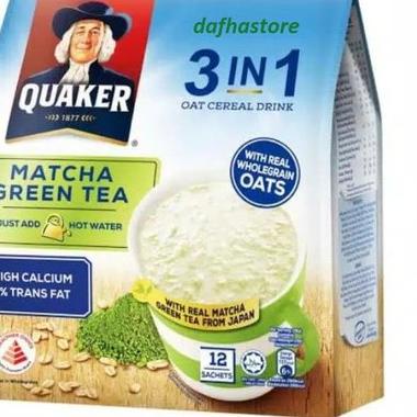 

✯ QUAKER Matcha Green Tea 3in1 Oat Cereal Drink 12Sachet x 28gr ✫