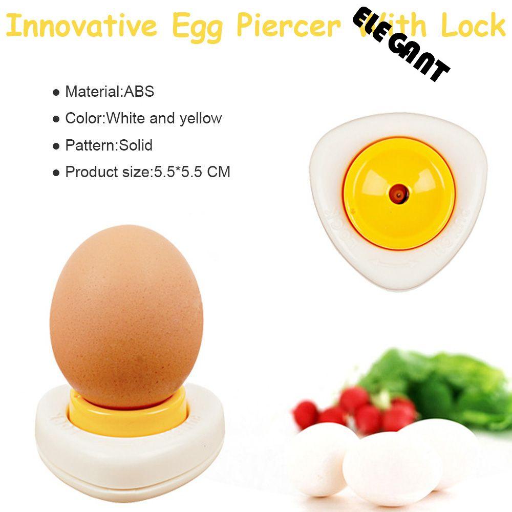 [Elegan] Egg Piercing Gadget Home Cookware Alat Masak Dengan Pengunci Makan Tusuk Telur