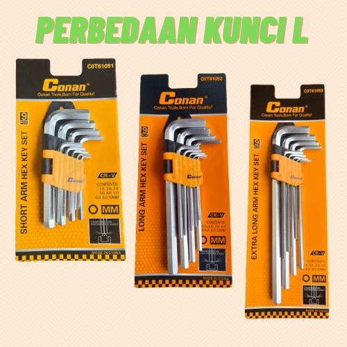 SET KUNCI L 9PCS / HEX KEY COT61091 COT61092 COT61093