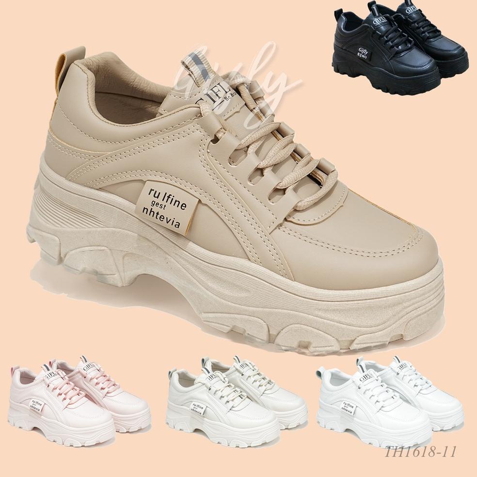 Terbaru GIFLY Nesya Sepatu Sneakers Wanita Korea Import TH1618-11