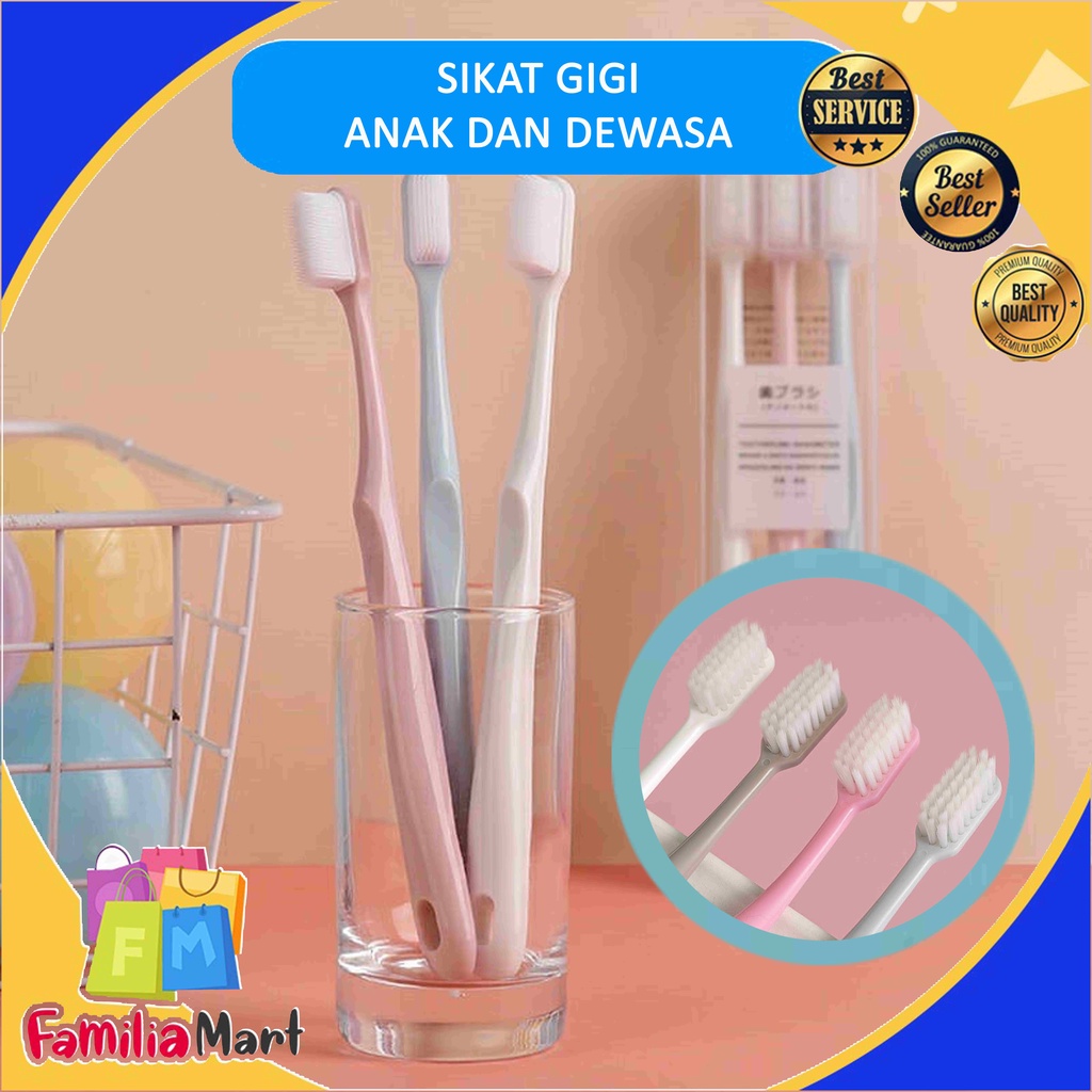 Sikat Gigi Anak/Dewasa Lembut Double Sensitive Care Soft Macaroon