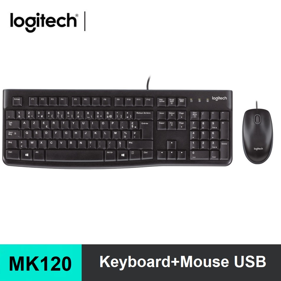 Logitech Combo Keyboard Mouse MK120 USB