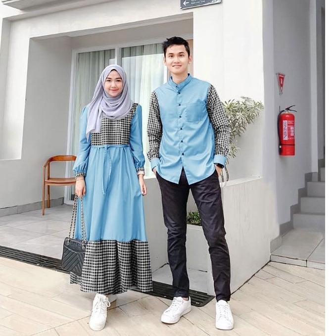 Harga Termurah COUPLE GAMIS KATUN KOTAK + KOKO PAKISTAN COUPLE DAMARA BAJU PASANGAN MUSLIM COUPLE TE