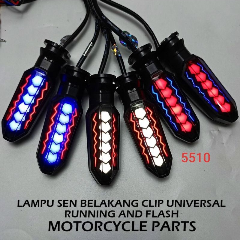 Stok Baru LAMPU SEN MOTOR LED RUNNING UNIVERSAL LAMPU SEIN VIXION CB150 MEGAPRO VERZA MXKING AEROX