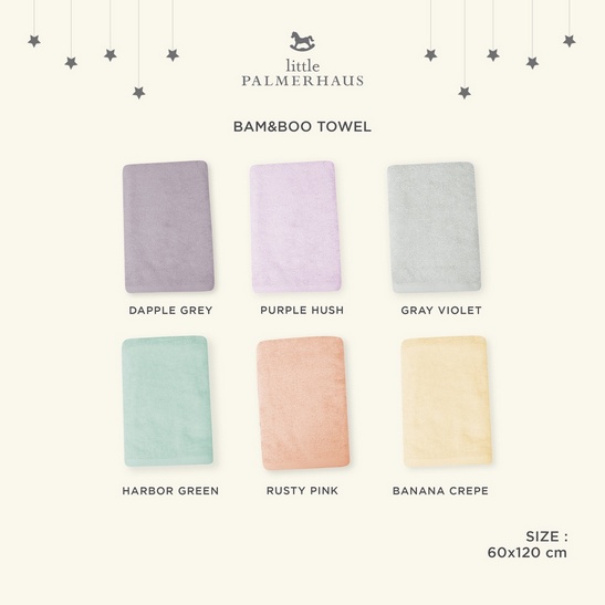 Palmerhaus Bamboo Bam &amp; Boo Towel Baby Soft Plush Handuk Anak Kecil Bayi Halus Bambu Kids Adult